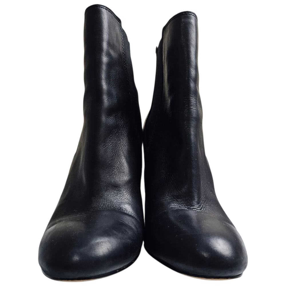 Sam Edelman Womens Case Block Heel Pull On Booties Black Leather Size 9.5M - Picture 5 of 12